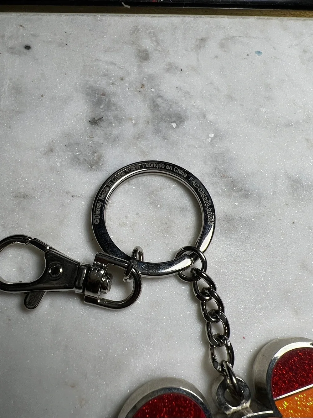 Disney keychain featuring